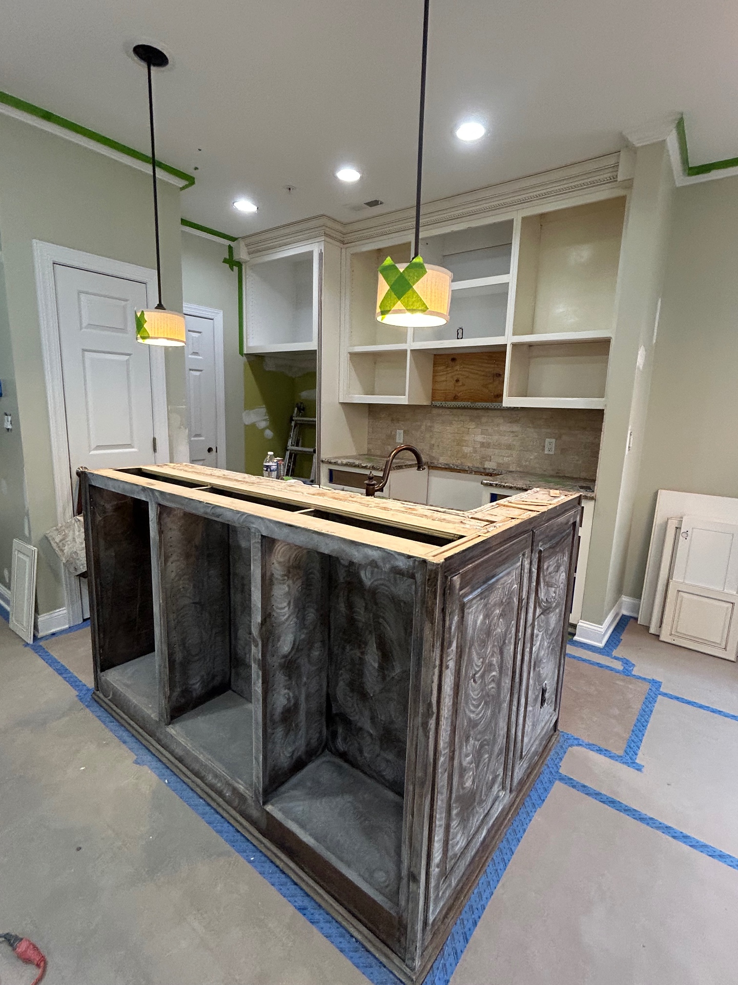 Before — Original Island & Cabinetry