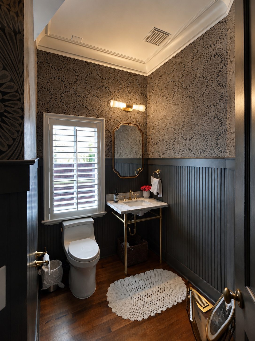 Wallpaper Installation — Powder Room — Botanical Print
