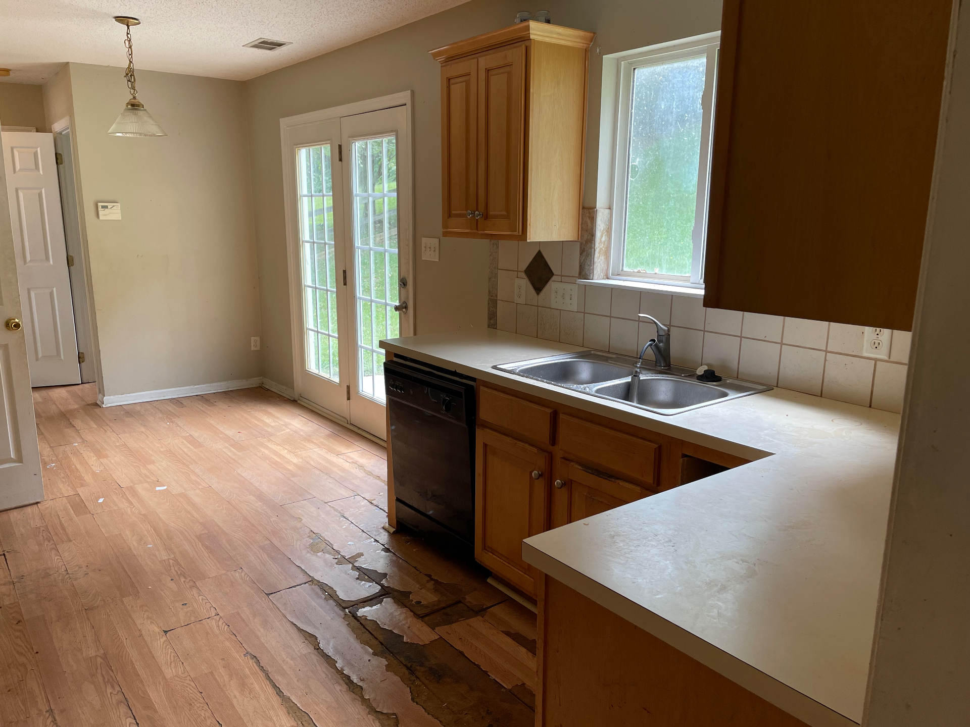 Before — Living Room & Stairway
