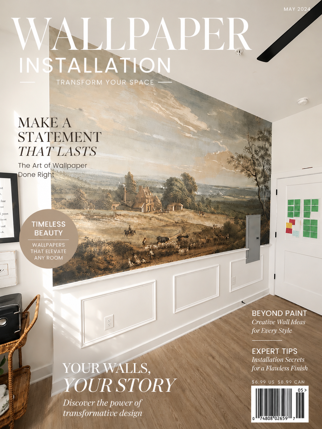 Myers Park pink nursery wallpaper