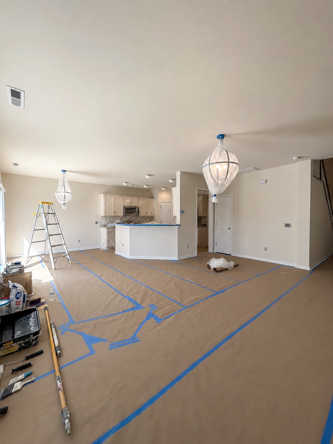 Prep — Full Floor & Fixture Protection