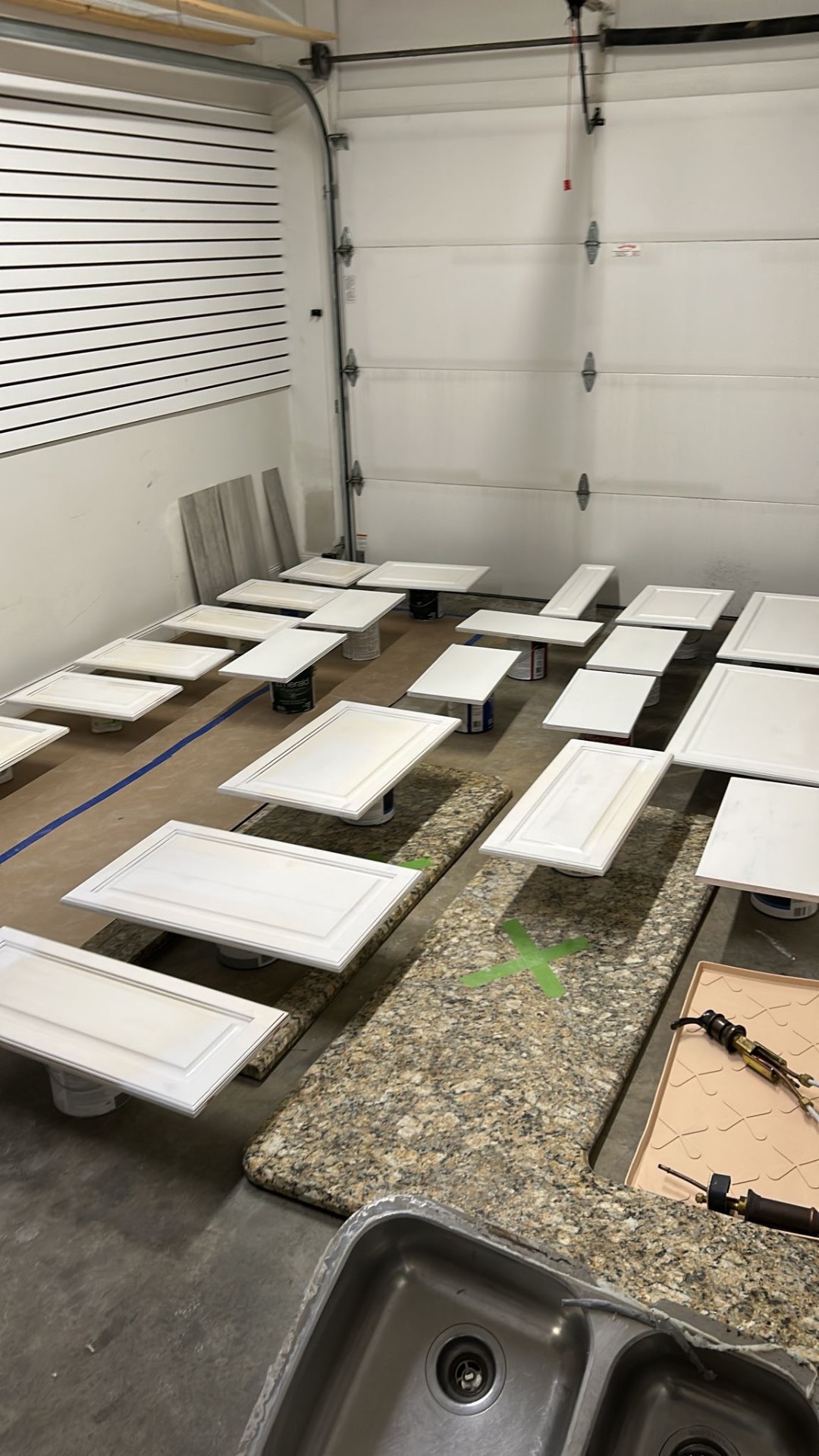 Cabinet Doors Drying — White Finish